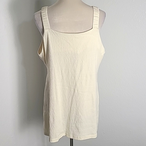 Gitano Cream Sleeveless V-Neck Mini-Dress with Embroidered Accent, Sz XL - Picture 3 of 7